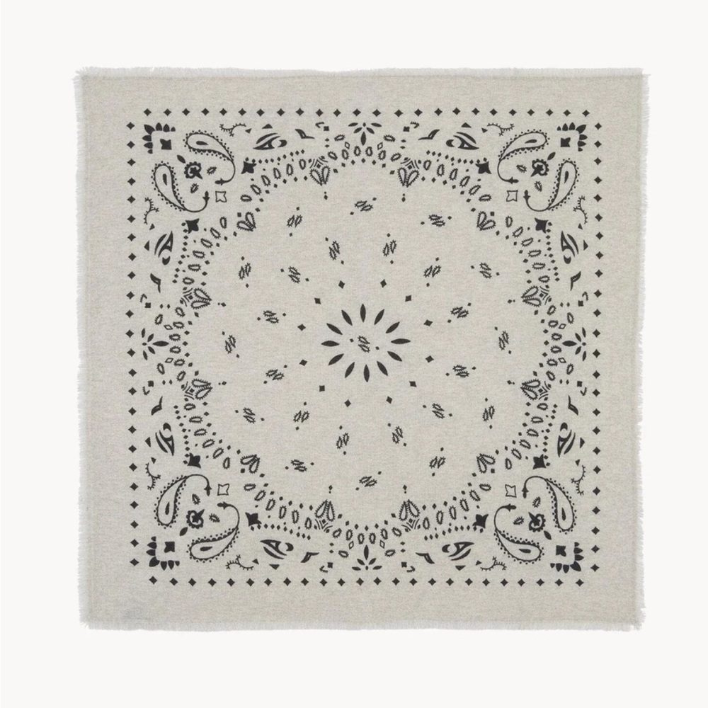 Kujten Large Bandana Scarf Hachiko in Oat White